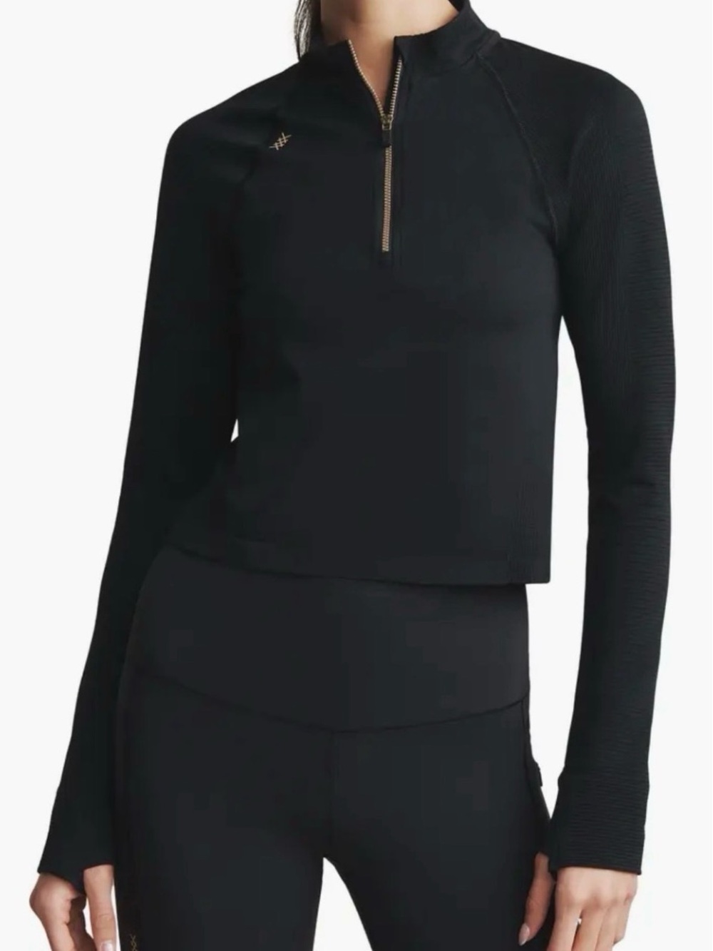 NWOT! RHONE Breakaway Long-Sleeve Quarter Zip Cropped Performance Pullover S